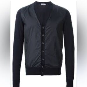 Moncler Maglia Tricot  V-Neck Cardigan Sz S black